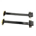 thumbnail image 3 of Full Speed 3.0 PCIE X1 Adapter Cable 90° Graphics Card Extension Cable PCI-Express Shielded Extender for GPU 5CM,1 * PCI-E 3.0 X1 extension cable,Black, 3 of 8
