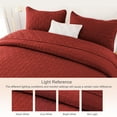 Exclusivo Mezcla Twin Quilt Set, Lightweight Red Bedspreads with