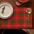 thumbnail image 4 of Set of 6 Premium Checkered Placemats Machine Washable Durable Linen Table Mats Heat Resistant Wrinkle Free High End Plaid Place Mats for Dining Table Kitchen, 4 of 5