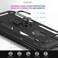 thumbnail image 3 of 3in1 Case Bundle for Apple iPhone 8, 7, SE, Heavy Duty Case with Built-in Kickstand, Dual Layer Protection with 2 Clear Screen Protectors, Sturdy Case for Apple iPhone 8, 7, SE,, Black, 3 of 7