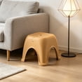thumbnail image 4 of ZZkhGO Low Stepping Stool, Nonslip Base Enhanced Stability Plastic Stool, Multipurpose Bathroom Step Stool for Adults Living Room Shower, Yellow, 4 of 6