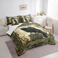 thumbnail image 3 of jejeloiu Boho Bohemian Theme 7 Pieces Bedding Comforter Set,Black Bird Raven Crow Full Bedding Set For Men Women Reversible, 3 of 8