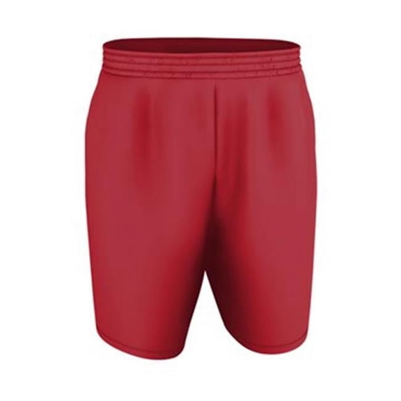 Alleson Athletic B54585505 Youth Blank Game Shorts, Black & Red - Large