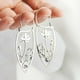 thumbnail image 1 of Pendientes de plata de loto para mujer, joyería de elfo, diseño Floral, colgante, regalo, nuevo, 1 of 3