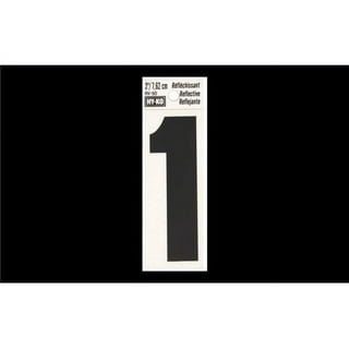 3.75 Reflective Mailbox Numbers/Letters (White Text, Black Background)