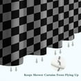 thumbnail image 6 of Gray and Black Checkered Pattern Shower Curtain 72"x84" ,Bathroom Decorative Shower Curtains Set with 12 Hooks,Modern Waterproof Washable Shower Curtain, 6 of 6