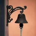 thumbnail image 2 of Retro Rustic Vintage Large Metal Dinner Bell, Iron Wall Mounted, For Outdoor Courtyard Bar Decorative, 2 of 3
