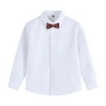 thumbnail image 7 of hengsof Kids Button Down Dress Shirt Long Sleeve Tie Set, 7 of 7