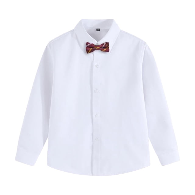 Odeerbi Camisa de Vestido de Chicos y Niñas Con Corbata Camisas de Uniforme Escolar de Manga Larga