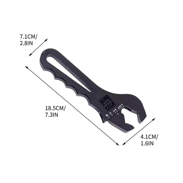 Ohufall Clé à Molette Réglable en Aluminium pour Outils à Main pour Raccords 3AN-16AN