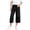 Black, variant on Boys Capri Baggy Jeans Teens Straight Wide Leg Denim Pants Kids Elastic Waist Loose Fit Trousers Causal Pockets Bottoms