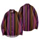 thumbnail image 3 of Camisas Para Hombre Camisa De Hombre Con Cuello A Rayas Street Daily Hebilla Impreso Top De Manga Larga Moda Casual Transpirable (Pink, 3XL), 3 of 5