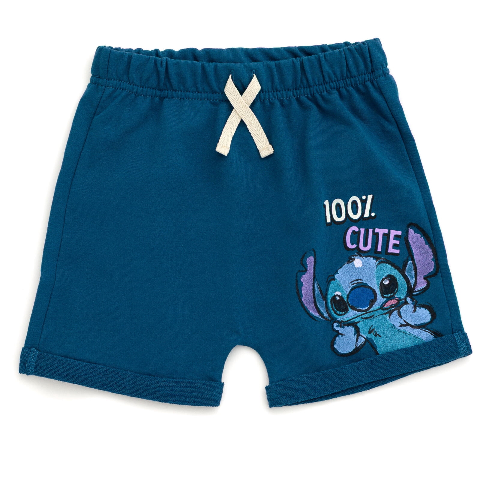 Disney Lilo & Stitch Toddler Boys' 2-Piece Hooded Tee and Shorts Set Navy Blue Stitch