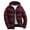 Wine, variant on Blekii Men's Oversized Hooded Jacket, Solid Color Zip-Up Outdoor Coat, Thick Cotton Puffer Style Top, Casual Loose Fit Winter Blouse, Warm Layering Piece for Cold Days, Streetwear
