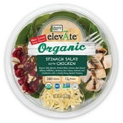 elevAte Organic Baby Spinach Chicken Salad Bowl, 4.5 oz