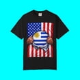 thumbnail image 4 of Uruguay Flag + USA Flag Pride T-shirt | Uruguayan + American Flag Rip 4th Of July | Funny Viral Latino Tees | Unisex - 4 Colors, 4 of 10