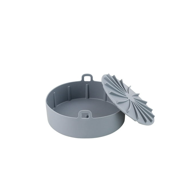 SuoKom Air Silicone Pots en pour Friteuse à, Panier en Silicone pour Friteuse à Air Chaud, Accessoires de Four pour Friteuses à Air Sûrs pour les Aliments, Remplacement du Papier Parchemin, Doublure Réutilisable en Silicone pour Friteuse à Air s'Adapte à la Friteuse à Air
