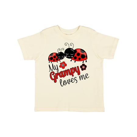 

Inktastic My Grampy Loves Me with Cute Ladybugs Gift Toddler Boy or Toddler Girl T-Shirt