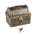 thumbnail image 1 of Caja de vintage, caja del tesoro pirata de almacenamiento para niños, caja de almacenamiento de colección de tesoros para niños, regalos de Bronce, 1 of 8