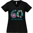 thumbnail image 3 of Inktastic Blooming 60th Birthday Women's Plus Size V-Neck T-Shirt, 3 of 5