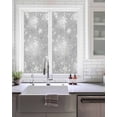 thumbnail image 2 of Grey Snowflake Christmas Window Privacy Film Stained Glass Window Film Decorative Windows Cover Static Windows Cling for Glass Winter Xmas Snowflake Gray Modern Art Stickers for Bathroom 19.6"x39.3", 2 of 7