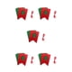 thumbnail image 3 of Yuarrent Banderines caprichosos para celebraciones de fiestas y cumpleaños, patrones exquisitos, suministros de tela para fiestas, árbol hueco Type2 NO2, 3 of 6