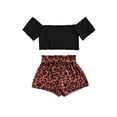 thumbnail image 7 of Toddler Girl’s Solid Color Short Sleeve T-shirt and Leopard Short Pants Set, 7 of 7