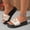 White, variant on Dressy Flat Sandals for Women, Chunky Chain Slide Slippers for Women Non-Slip Open Toe Indoor Outdoor Sandals for Home Casual Street Lounge Wear, White 5.5