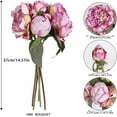 thumbnail image 3 of Purple Artificial Peony Flowers 2 Bouquets Silk Peonies with Stems Real Look Purple Flowers Artificial for Decoration for Cake Decorating Table Flowers Centerpieces Home Decor Indoor (Purple), 3 of 15