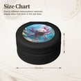 thumbnail image 2 of Naloa Cute Underwater Axolotl Round Jewelry Box, Travel Jewelry Organizer, 3.9 x 3.9 x 2in Jewelry Storage Box for Women-Black, 2 of 7