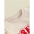 thumbnail image 6 of Bslissey Baby Girls Ruffle Romper Long Sleeve Fuzzy Letter Embroidery Crew Neck Bodysuit Newborn Infant Spring Fall Casual Daily Clothes 3M 6M 12M 18M, 6 of 9