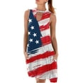 thumbnail image 2 of SMihono Robe d'Été Grande Taille pour Femmes 2023 Robes de Plage d'Été avec Encolure Stylée Sans Manches avec Poche Robe Mini, 2 of 6