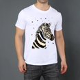 thumbnail image 2 of Summer Short Sleeve Tops Crew Neck Shirts for Men Zebra (2)Plus Size Tee Shirts XS-5XL, 2 of 5