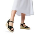 thumbnail image 6 of DREAM PAIRS Espadrille Dressy Wedge Sandals, Women's Platform Sandals Casual Summer, Comfortable High Heeled Wedges with Adjustable Buckle, 6 of 8
