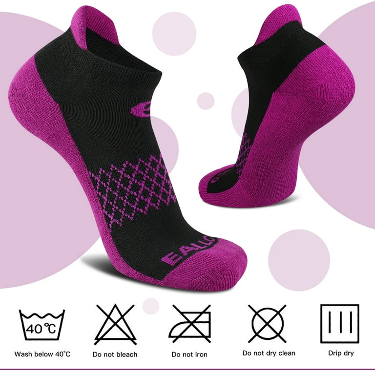 COOPLUS Women's Athletic Ankle Socks Women's Sock Size 9-11 Female  Cushioned Color Socks 6 Pairs