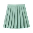 thumbnail image 2 of RUTAYY Women Casual Pleated Skirt Versatile A-Line Mini Skirt For Daily Wear Work Study Party Evening Dance With Contrast Color Design Solid Color Smocked Boho Pleated Skirts, 2 of 4