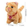 thumbnail image 3 of Walking Cat Toy Walking Meowing Interactive Plush Pet for Kids Realistic Stuffed Animal Great Gifts for Boys and Girls Yellow, 3 of 5