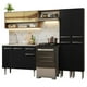 thumbnail image 1 of Cocina Integral 229cm Con Tarja Emilly Madesa 11 Marrón/Negro, 1 of 10