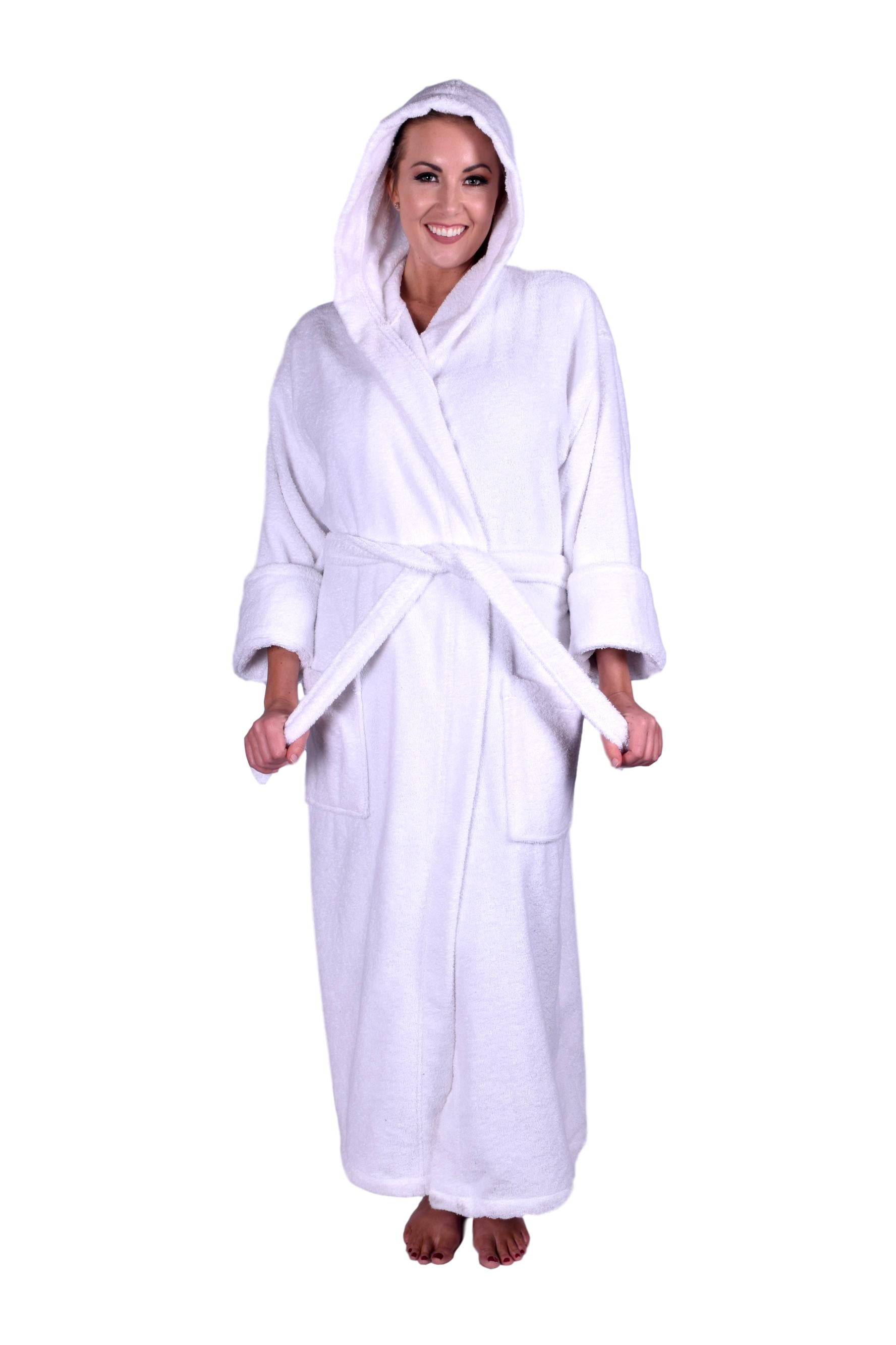 Puffy Cotton Heavy Adult Unisex Hoodie Bath Robe 100% Natural Soft ...