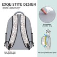 thumbnail image 5 of Baseballs Only White Pattern Backpack for School, Cute School Bag with Adjustable Shoulder Straps and Padded Back, 15.3"x11"x6.7", 5 of 5