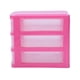 thumbnail image 3 of 2X Mini Caja de Almacenamiento de Plástico Tipo Cajón Translúcido (Rosa Rojo 3 ), 3 of 5