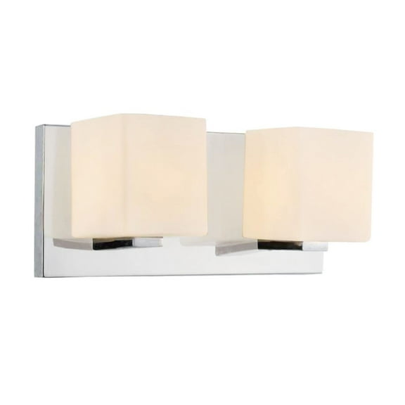 CWI Lighting 2 Light Contemporary Metal Vanity Light in Satin Nickel