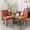 Orange + Fabric + Foam+4, variant on ENTU  Side Dining Chair 2PCS Leopard Print Thickened Fabric Bronze Nail Head