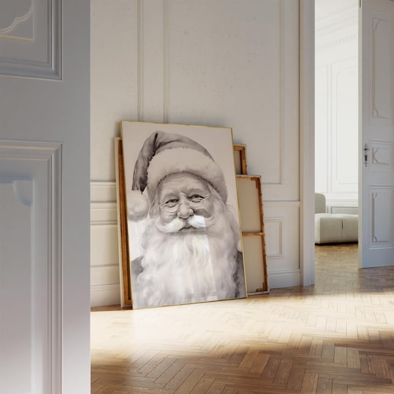 Vintage Santa Wall Art Print, Antique Kristmas Decor, Winter Cottagecore, Kristmas Wall Art, Neutral Rustic Santa Print, S Warm Present Vintage UNFRAMED Poster Size 8x12