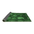 thumbnail image 2 of Ahgly Company Indoor Round Abstract Emerald Green Modern Area Rugs, 7' Round, 2 of 4