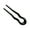 Black, variant on WINDLAND Assorted Color Hair Stick French U Shaped Hair Pin Two Prong Hair Fork Fashionable Women's Hairpin Wedding Jewelry