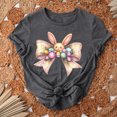 thumbnail image 4 of Camiseta de Cuello Redondo de Manga Corta de la Mujer, Top de Moda para Invierno Y Primavera Impresa de Navidad Casual 3/4, 4 of 7