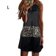 thumbnail image 2 of Maoww Robe Courte Décontractée Imprimée Sans Manches Esthétique Élégante Mignonne Robe de Plage Vacances Club Vêtements d'Été Léopard Noir L, 2 of 6