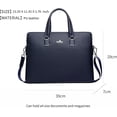 thumbnail image 2 of FSD.WG Maletín de Cuero - Bolso de Negocios de un Solo Hombro para Laptop, Se Adapta a Dispositivos de 15.6 Pulgadas, Azul, 2 of 6