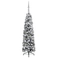 thumbnail image 1 of vidaXL Slim Artificial Pre-lit Christmas Tree with Ball Set Green 150 cm, 1 of 5